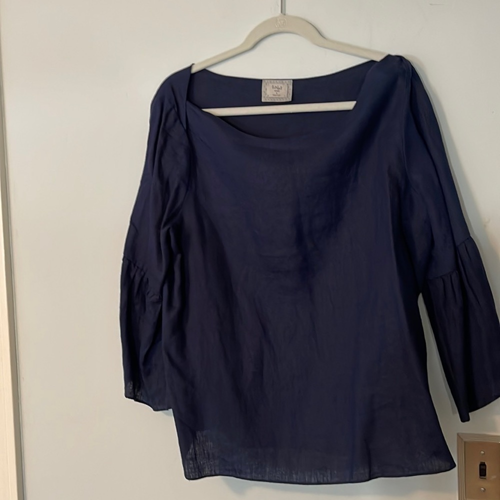 NWOT Chalet Large boatneck linen top